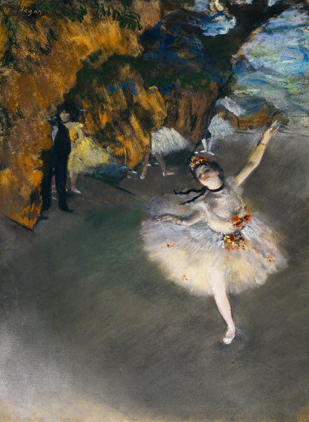 The Star, or Dancer on the stage von Edgar Degas