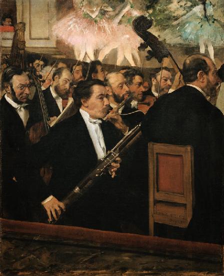 Das Orchester der Oper um 1870