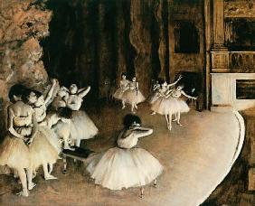 Generalprobe des Balletts auf der Bühne 1874