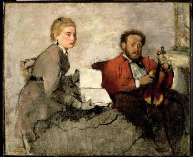 Violinist and Young Woman 1871