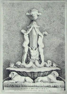 La Fontaine des Graces, engraved by Huquier