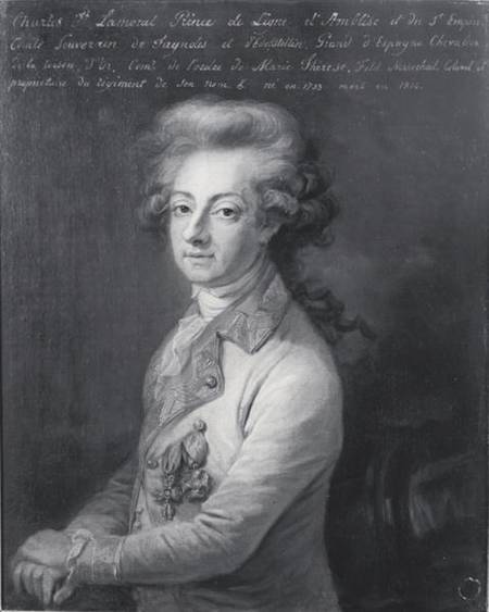 Portrait of Marshal Charles-Joseph (1735-1814) Prince de Ligne von Edmond Leclerq