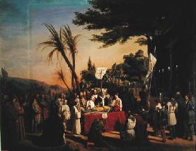 Funeral of Godfrey of Bouillon (c.1060-1100) in Jerusalem, 23rd July 1100 1838