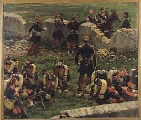 Fragment of the Panorama of the battle of Rezonville (16th August 1870) 1883