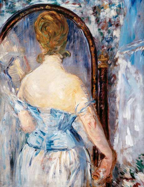 Frau vor dem Spiegel von Edouard Manet