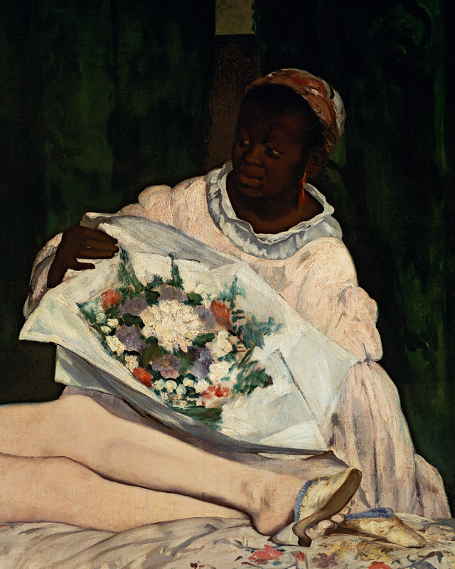 Olympia (Ausschnitt) - Edouard Manet als Kunstdruck oder handgemaltes Gemälde.