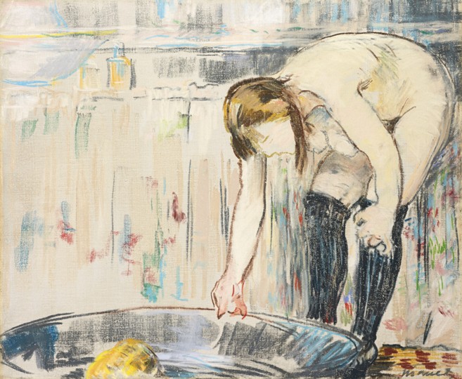 Femme au tub von Edouard Manet