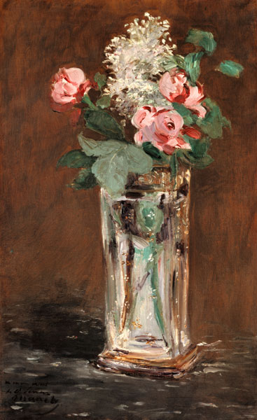 Flowers in a crystal vase von Edouard Manet