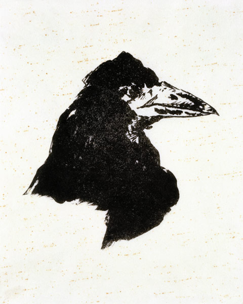 Le Corbeau (Der Rabe) Illustration zum Gedicht "Der Rabe" von Edgar Allan Poe von Edouard Manet