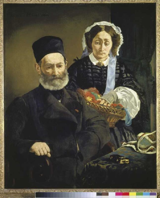 Monsieur und Madame Auguste Manet, die Eltern des Künstlers. von Edouard Manet