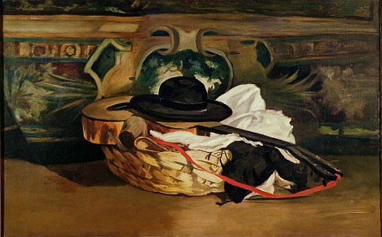 Still Life: Guitar and Sombrero von Edouard Manet