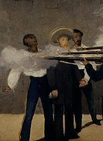 Die Erschiessung Kaiser Maximilians von Mexico. Detail: Der Kaiser 1867