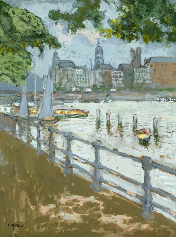 View of the Binnenalster, 1913 (gouache on card)  von Edouard Vuillard