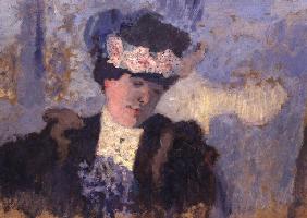 Madame Hessel wearing a Hat decorated with Flowers, c.1905 