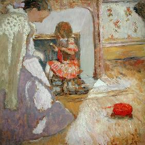 The Red Ball of Wool, c.1903-05 (oil on board) 