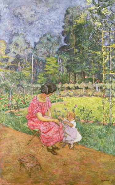 Woman and Child in a Garden  von Edouard Vuillard