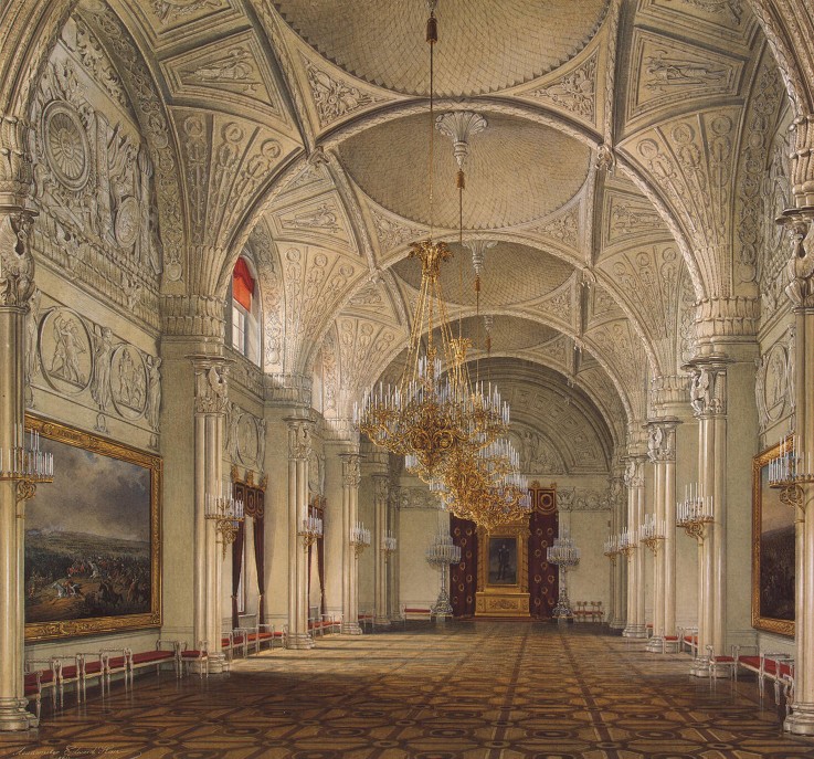 Der Alexander Saal im Winterpalast in St. Petersburg von Eduard Hau