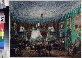 Der Salon der Kaiserin Alexandra im Cottage Palast von Peterhof