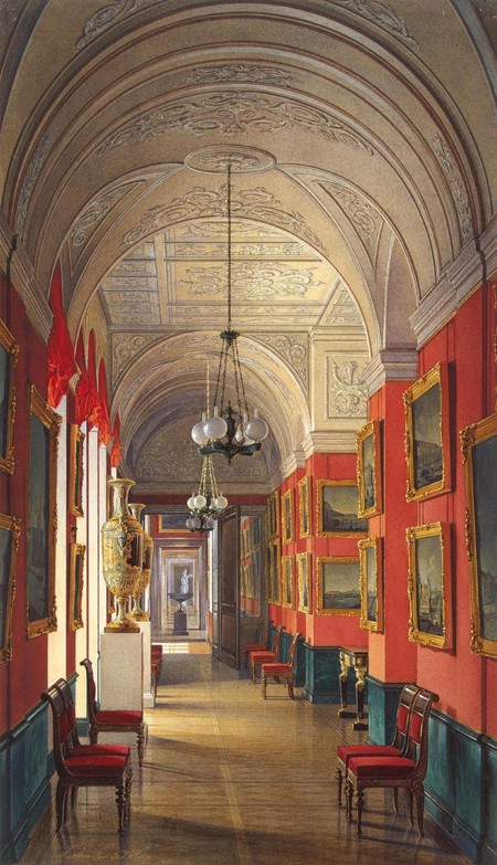 Die Interieurs der Kleine Eremitage. Galerie der Petersburger Ansichten von Eduard Hau