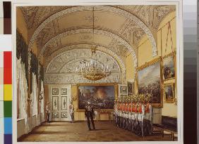 Die Interieurs des Winterpalastes. Das Wachzimmer 1864