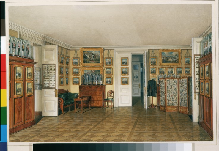 Die Interieurs des Winterpalastes. Das Ankleidezimmer des Kaisers Alexander II. von Eduard Hau