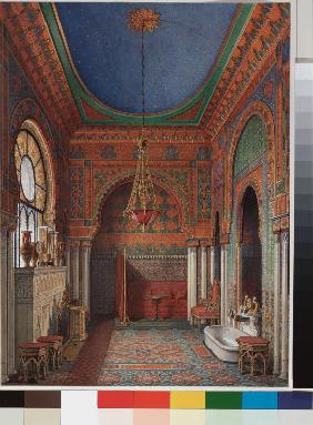 Interieure des Winterpalastes. Das Badezimmer der Kaiserin Alexandra Fjodorowna 1870