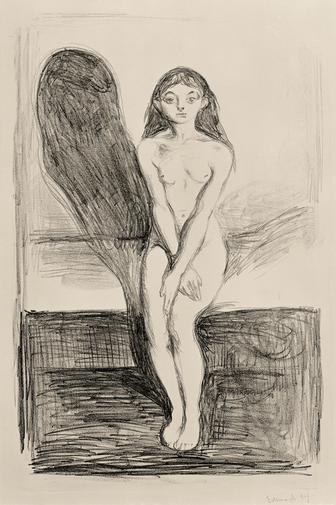 Pubertät (Das junge Modell) von Edvard Munch