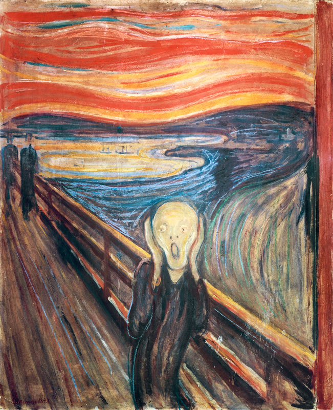 Der Schrei, Nationalgalerie Oslo von Edvard Munch