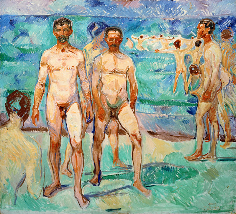 Männer am Strand von Edvard Munch