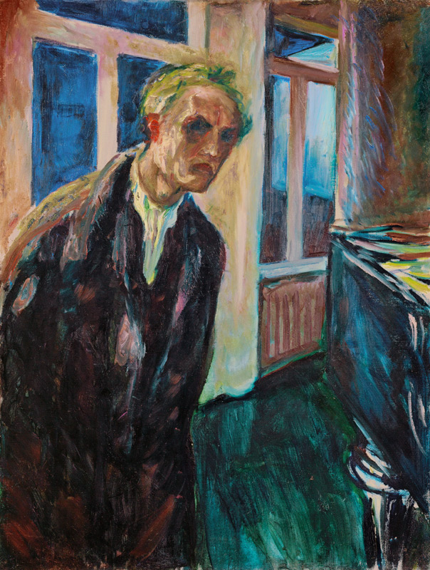 Wanderer by night: self portrait  von Edvard Munch