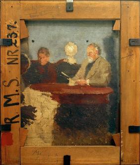 Christian Munch am Wohnzimmertisch 1883