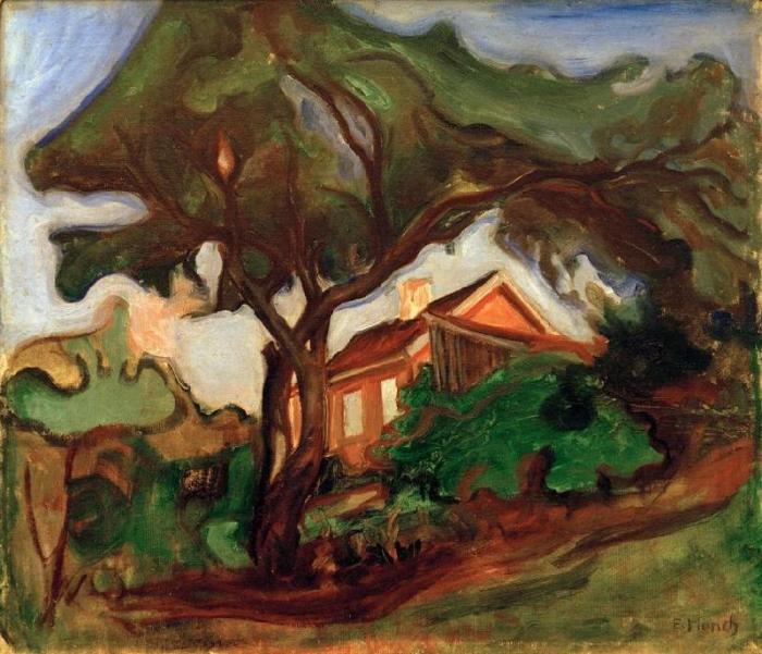 Der Apfelbaum (Landschaft) von Edvard Munch