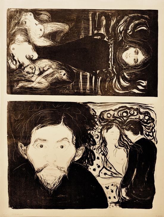 Eifersucht I; Die Urne von Edvard Munch