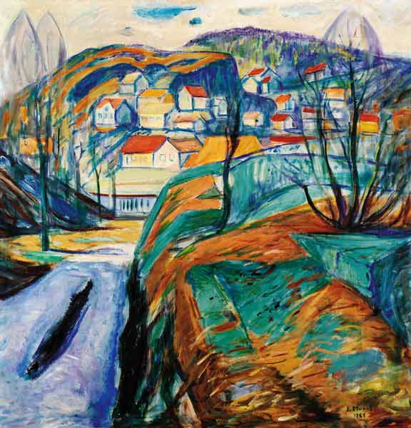 Frühling in Kragero von Edvard Munch