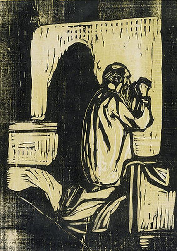 Gebet eines alten Mannes von Edvard Munch