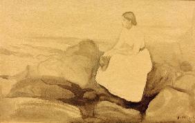 Inger am Strand 1889