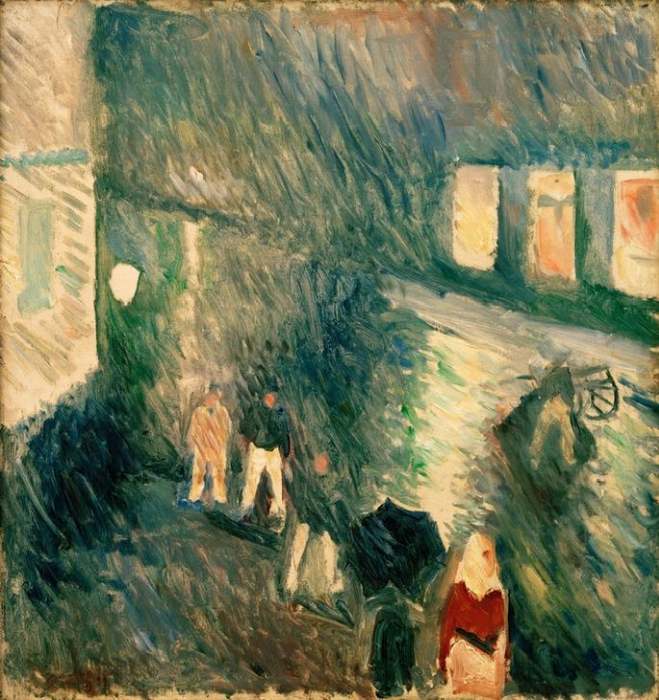Spannung. Die Suche nach Liebe (Herbstregen) von Edvard Munch