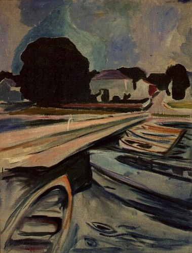 The Bridge at Aasgaardstrand  von Edvard Munch