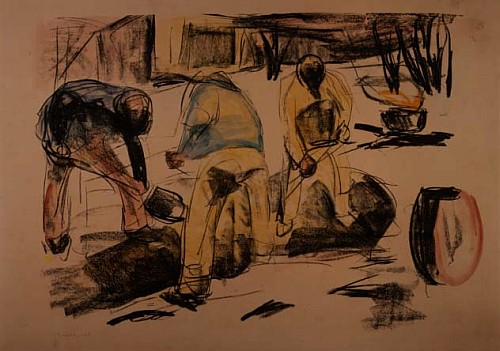 Three Workmen von Edvard Munch