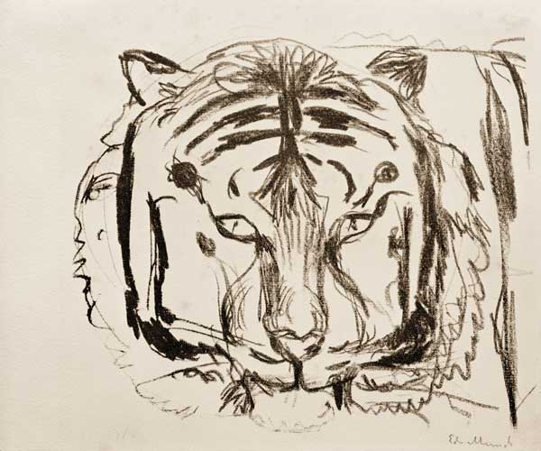 Tigerkopf II von Edvard Munch