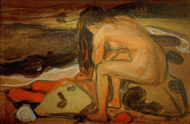 Weiblicher Akt am Strand von Edvard Munch