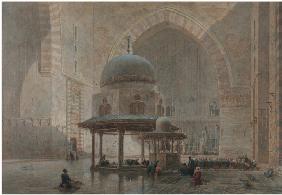 Innenansicht der Moschee des Sultan Hasan in Kairo