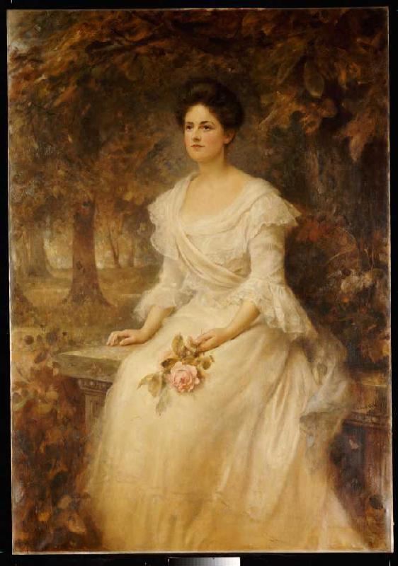 Portrait einer Dame von Edward Hughes