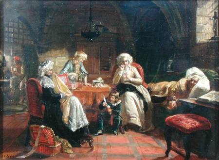 The Royal Family of France in the Temple von Edward Matthew Ward