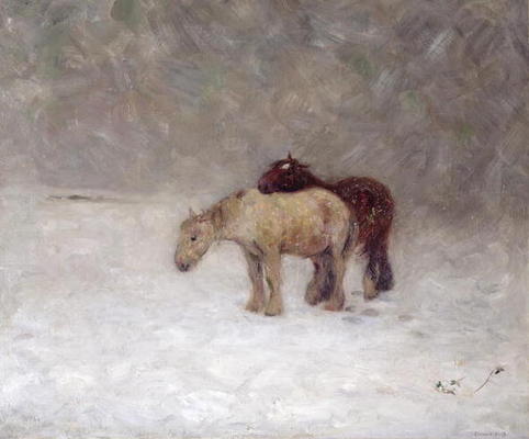 A Snow Storm, c.1891 (oil on canvas) von Edward Stott