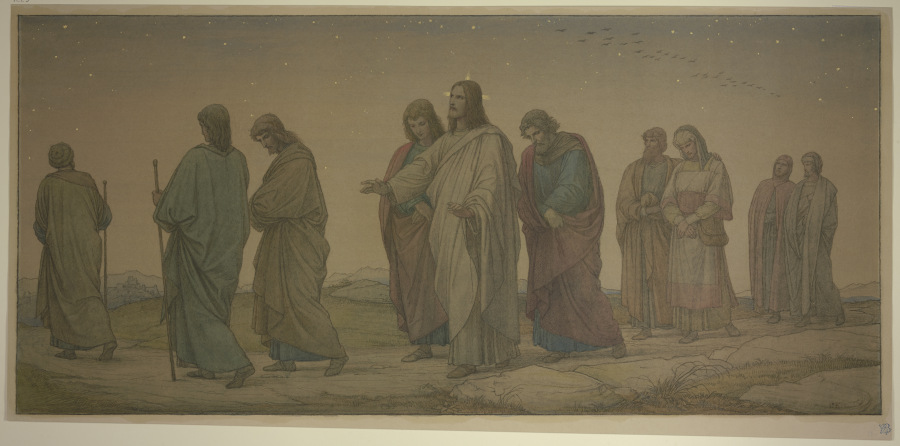 Christus mit den Jüngern wandelnd (erste Komposition) von Edward von Steinle