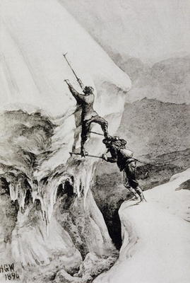 Is it Possible?, from 'Scrambles Amongst the Alps', by Edward Whymper, published 1871 (litho) von Edward Whymper