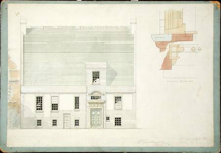 Front Elevation of House for J.A.M. Whistler Esq, Tite Street, Chelsea von Edward William Godwin