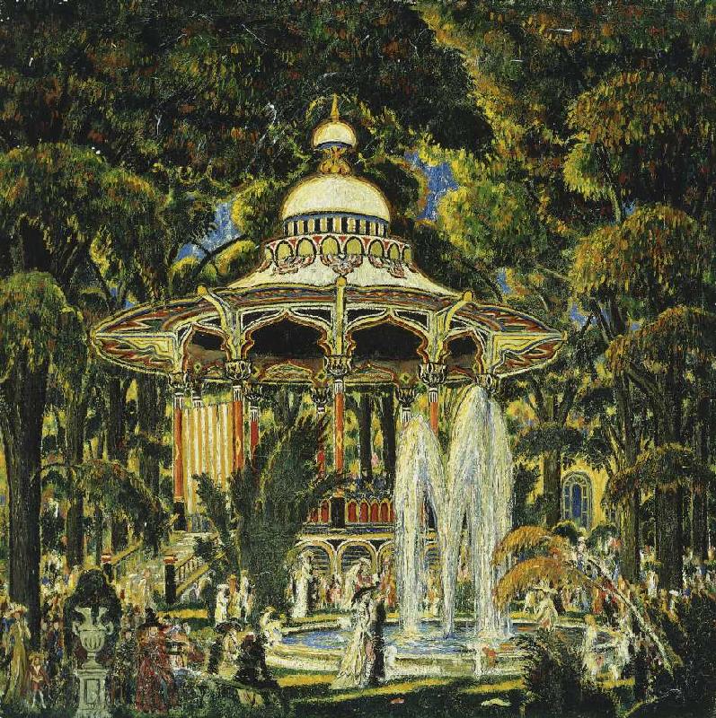 Pavillon im Central Park. von Edward Middleton Manigault