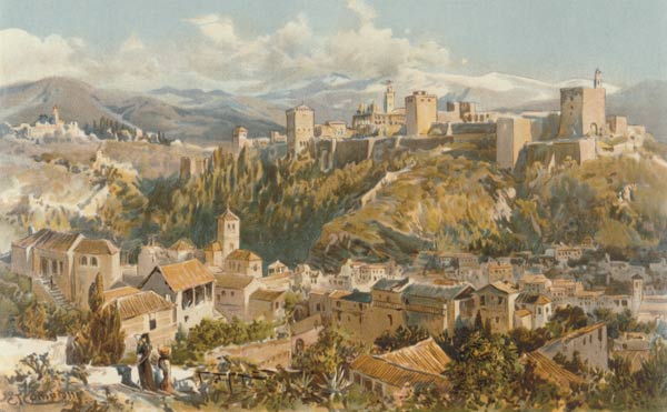 Blick auf die Alhambra von Edward Thomas Compton